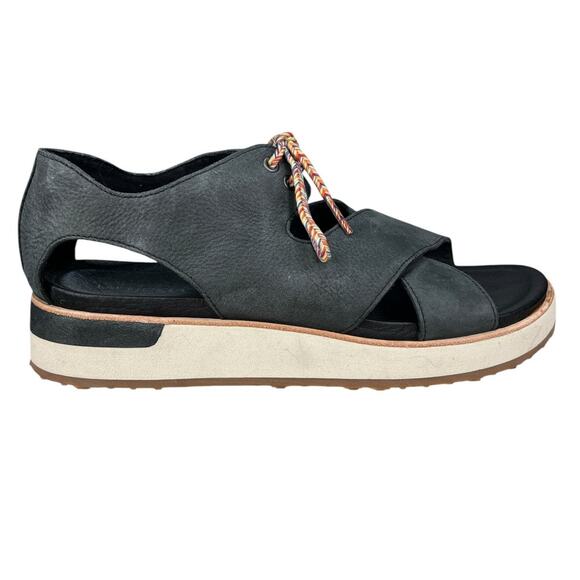 Merrell Women’s Roam Cross Lace Gray Leather Sandal Size US 8 - Picture 1 of 10